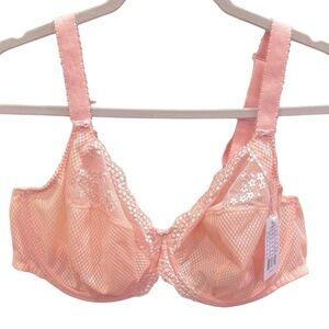 NWT Elomi Charley Side Support Plunge Bra In Ballet Pink 44 DDD (UK Size 44E)